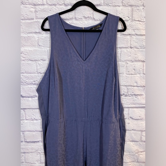 Athleta Brooklyn Textured Leopard Print Sleeveless Jumpsuit Plus Size 22 - Picture 9 of 9